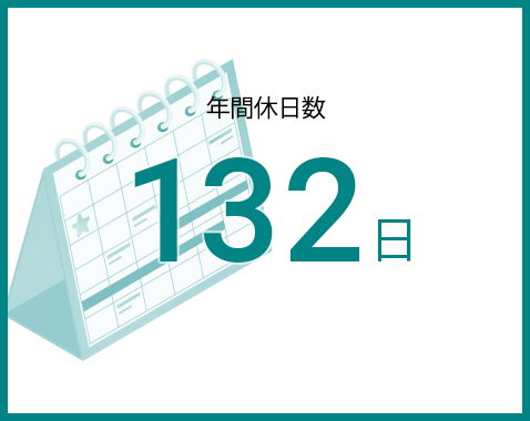 年間休日数132日