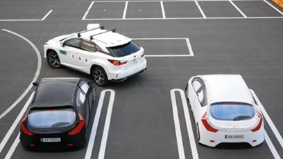 駐車経路の実車評価の様子