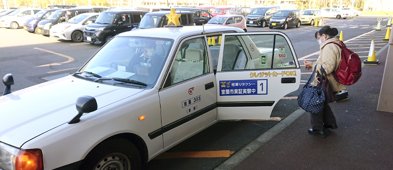 室蘭市でのMaaS実証実験の様子